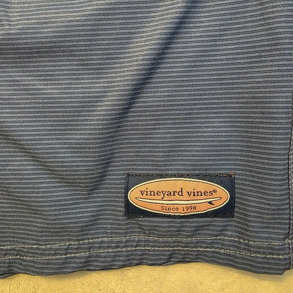 Vineyard Vines Mens Performance Board Shorts Size 40 SWIM Trunks Green Striped‎